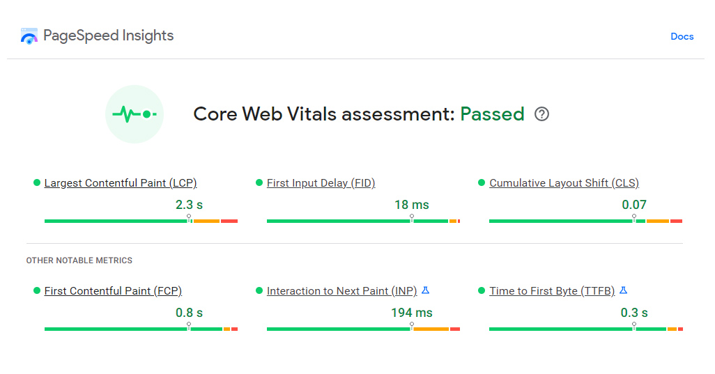 Core Web Vitals