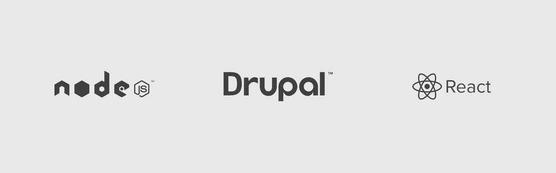 Drupal, Node.JS, React